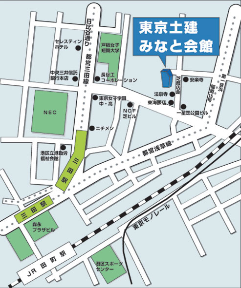 東京土建　港支部MAP